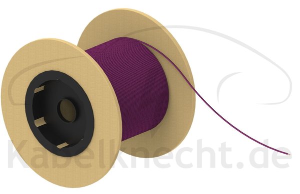 FLRy 0,50qmm violett/schwarz 50m Spule