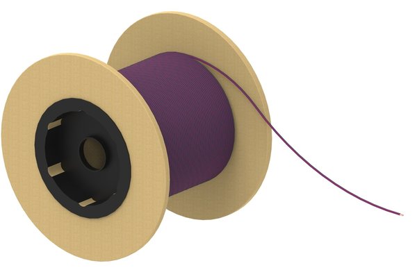 FLRy 0,50mm² violett/grün 100m Spule