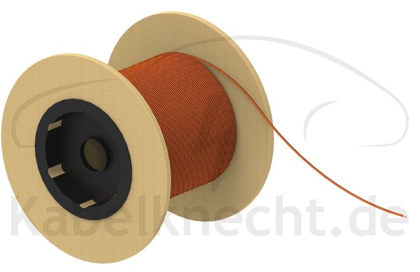 FLRy 0,75qmm  orange/schwarz 50m Spule