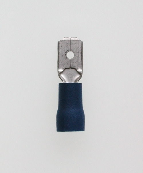 Flachstecker isoliert blau 4,8mm 50Stk Btl.