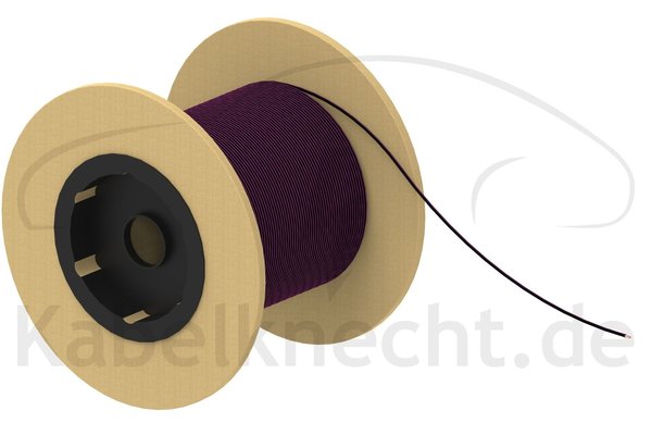 FLRy 0,50qmm schwarz/violett  50m Spule