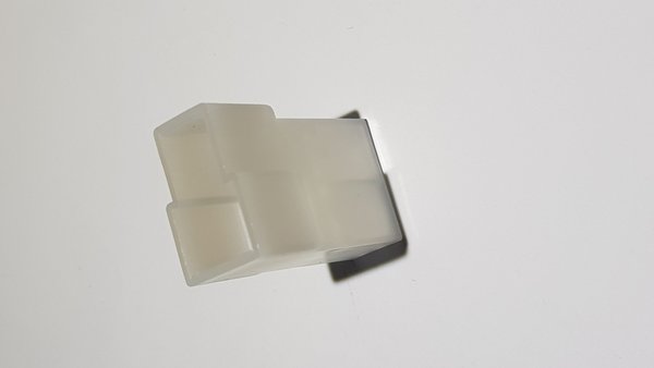 Gehäuse für Flachstecker 2x 6,3mm natur T-Anordnung