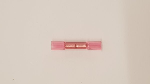 Stoßverbinder mit Schrumpfschlauch rot 0,50 - 1,0qmm