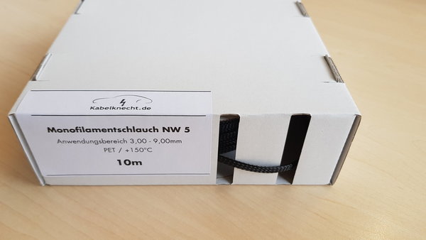 Monofilament Geflechtschlauch 10m Box NW 5mm